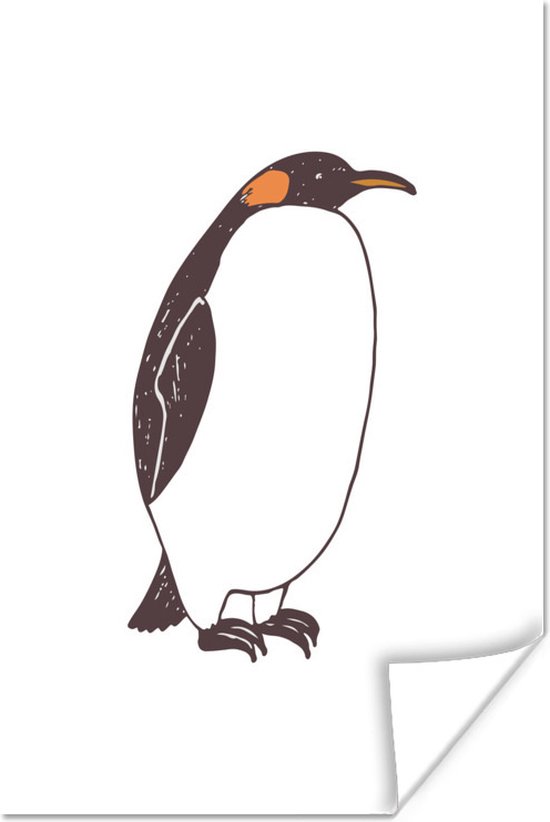 Poster Pinguïn - Kinderen - Wit - Kids - Jongens - Meisjes - 80x120 cm