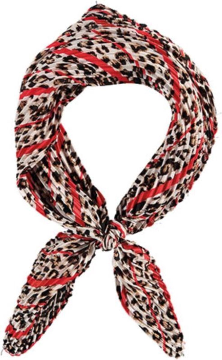 Sarlini Neksjaaltje | Haarsjaaltje Leopard Rood