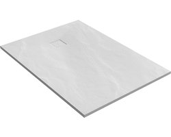 Douchebak Sanitop Just Creating Relievo Crag 100x140 cm Mat Wit