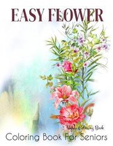 Easy Flower Coloring Book for Seniors