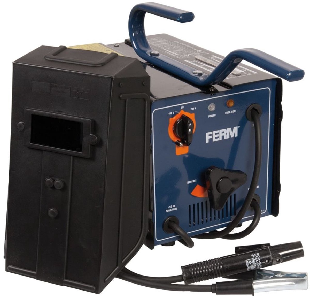 FERM - WEM1035 - Lasapparaat - 55-160 Ampere - 230V - of - 400V - Overhittingsbeveiliging - Inclusief - Bikhamer - Laskap - Krachtig - Booglasapparaat - Lasapparaat elektrode - Lasapparaat electrisch - Krachtstroom lasser - 400 Volt – foto 8