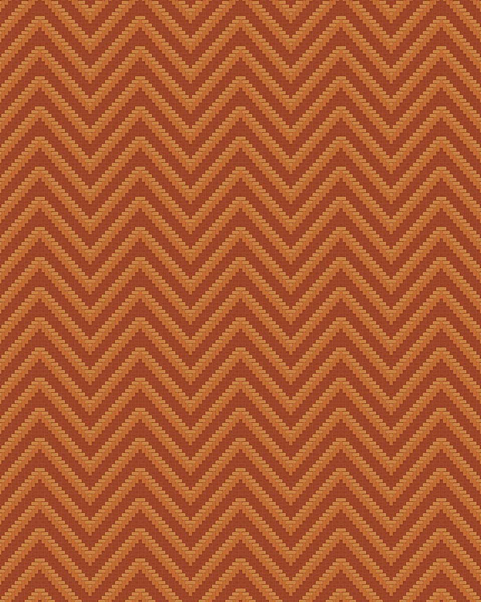Strepen behang Profhome BA220095-DI vliesbehang hardvinyl warmdruk in reliëf gestempeld met strepen en metalen accenten bruin goud 5,33 m2