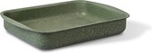 TVS natura - Natura 100% recycled ovenschaal braadslede 35x27cm - met PFOS-PFOA vrije groene anti-kleeflaag coating Vegetek