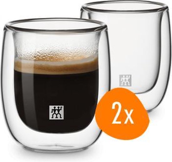 Zwilling Sorrento Dubbelwandig Espressoglas - 80 ml - 2 stuks | bol.com