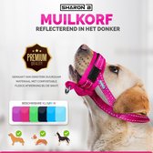 Sharon B Muilkorf hond Roze Maat XL - Fleece -  Reflecterend - Wasbaar