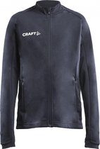 Craft Craft Evolve Full Zip Sportvest - Maat 152  - Unisex - donkergrijs