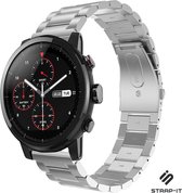 Stalen Smartwatch bandje - Geschikt voor  Xiaomi Amazfit Stratos stalen band - zilver - Strap-it Horlogeband / Polsband / Armband