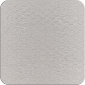 Chemin de table Enduit Hexagone Sans Soudure - 140 x 45 cm - Gris clair