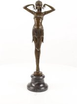 Beeld - brons - Scarab danseres - 49,6cm hoog