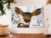 Doe-het-zelf op canvas schilderen - Friendly Deer-60x40