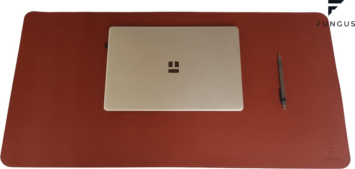 Bureau mat onderlegger | Roodbruin - kunstleer vilt | 80 x 40 cm | Muismat | Desktop mat | Gaming mat | Deskmate | Bureau organizer | Bureaumat | Bureauonderlegger