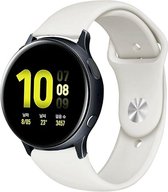 Siliconen Smartwatch bandje - Geschikt voor  Samsung Galaxy Watch Active sport band - wit - Horlogeband / Polsband / Armband