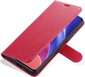 AZNS Xiaomi Poco F3 / Mi 11i Hoesje Wallet Book Case Kunstleer Rood