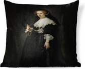 Sierkussens - Kussen - Het huwelijksportret van Oopjen - Coppit - schilderij van Rembrandt van Rijn - 45x45 cm - Kussen van katoen