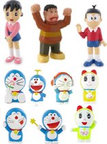 Doraemon speelset van 10 figuurtjes met alle bekende figuren