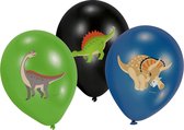AMSCAN - 6 latex Grote Dinosaurus ballonnen - Decoratie > Ballonnen
