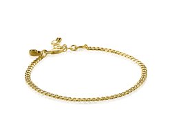 ZINZI zilveren armband geel verguld 3mm gourmet ZIA1418G