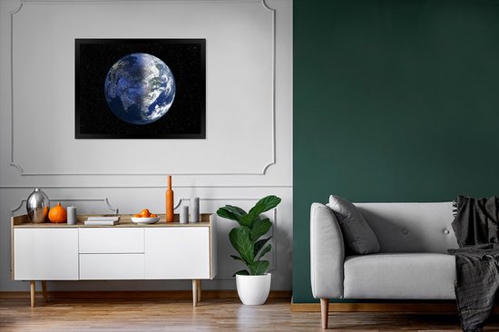 Photo encadrée - Cadre photo Asie by day and night noir 80x60 cm - Affiche encadrée (Décoration murale salon / chambre)