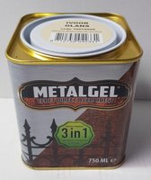 METALGEL, Metaalgel, ivoor glans, 750 ml, verft direct over roest