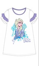 Disney Frozen nachthemd - wit - paars - Maat 122 / 7 jaar