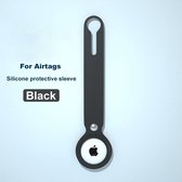 Apple AirTag Sleutelhanger - Duurzame Siliconen AirTag Hoesje - AirTag Apple Case - Zwart