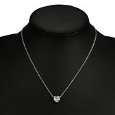 Lumici® | HeartStone Ketting - Kristal Ketting Met Hartje - Zirkonia - Hart - Geslaagd - Cadeau Voor Vrouwen - Moederdag Cadeau - Valentijn - Liefde - Verrassing - Goud & Zilver