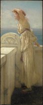 Kunst: Hoopvol van Sir Lawrence Alma-Tadema. Schilderij op aluminium, formaat is 45x100 CM