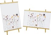 Dulaire Decoratie Fotolijst Goud Bloemen Inklapbaar Staand 2 st.