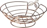Kitchen & Deco Fruitschaal Appel - Koper - Metaal -  Ø26x(H)12,5cm