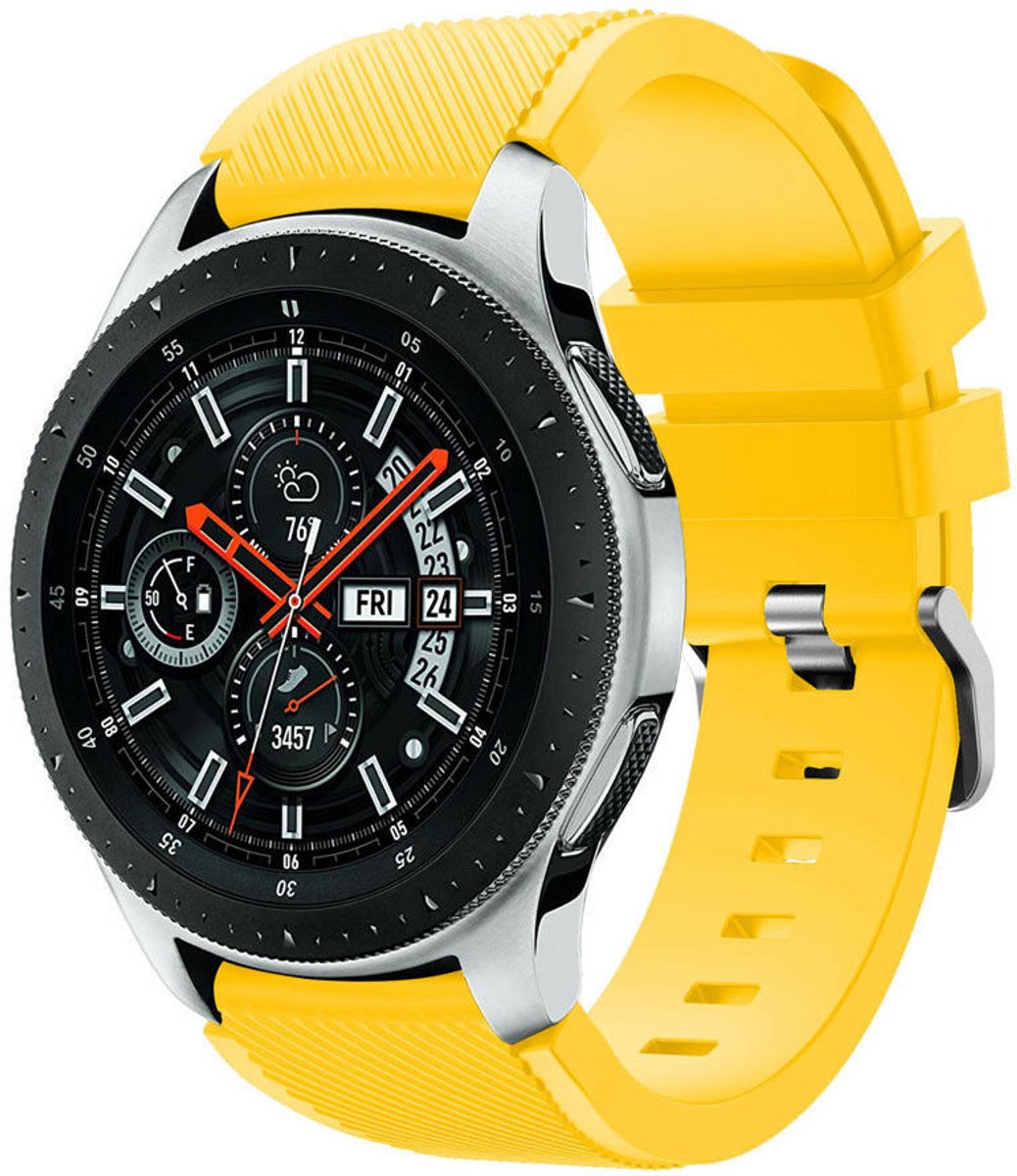 Geschikt voor Samsung Galaxy Watch silicone band - geel - 41mm / 42mm
