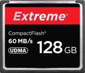Carte Compact Flash 128 Go - Extreme - Vitesse de lecture 400X, jusqu'à 60 Mo / S - Carte mémoire Compact Flash - 43 × 36