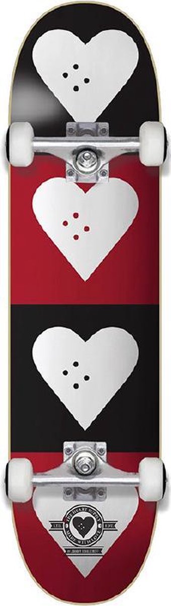 Compleet Skateboard Heart Supply Quad Logo Black/Red 7.75