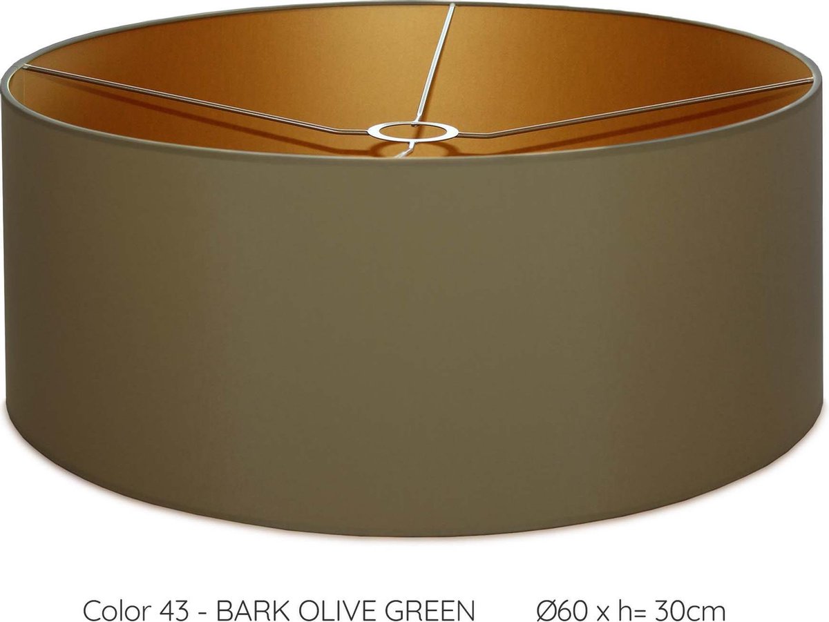 Lampenkap cilindervormig - Ø60 x h= 30cm - Bark Olive Green