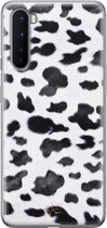 OnePlus Nord hoesje - Koeienprint - OnePlus Nord case - Soft Case Telefoonhoesje - Zwart