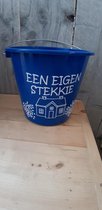 Emmer - Tekst - 5 liter - Blauw - Een eigen stekkie - Kado - Gift