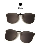 Clip on zonnebril Cat Eye ( donker grijs)