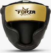 FORZA HOOFDBESCHERMER - PREMIUM LEER - GOUD/ZWART