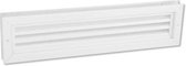 NEDCO deurventilatierooster 455x106 mm- Aluminium - Dubbelzijdig - Wit
