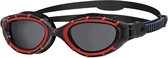 Zoggs Predator Flex Polarized Zwembril Black Red, Polarized Smoke Regular Fit