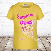 Meisjes T-shirt vlinders -s&C-158/164-t-shirts meisjes
