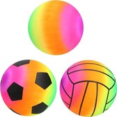 PVC Speelgoedbal - Regenboog Kleuren - 23 cm