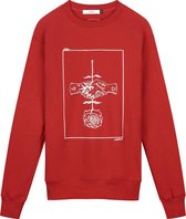 Collect The Label - Hippe Trui - Roos Tattoo Sweater - Rood - Unisex - M