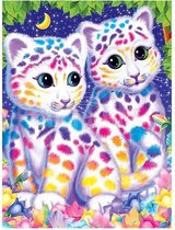 Riqueza Diamond Painting 5D - Color Cat Couple Moony Night  - 30X40 Volledig Diamant Schilderen Hobby , Color Cat Couple Moony Night , Pixel en Pixelpakket DiamondPainting