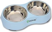 Doxie® - Voerbak Hond - Drinkbak Hond - Dubbele Voerbak Hond - Puppys - Huisdieren - Blauw