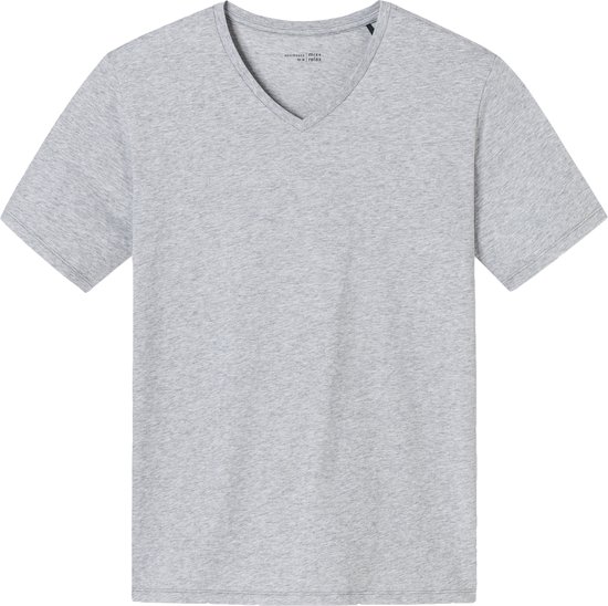 T-shirt SCHIESSER Mix+ Relax - manches courtes col V- mélange gris clair - Taille: S