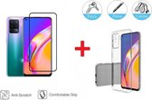 2-In-1 Screenprotector Hoesje Bescherming Protector Set Geschikt Voor Oppo A94 4G - Full Cover 3D Edge Tempered Glass Screen Protector Met Siliconen Back Bescherm Hoes Cover Case - Gehard Gla