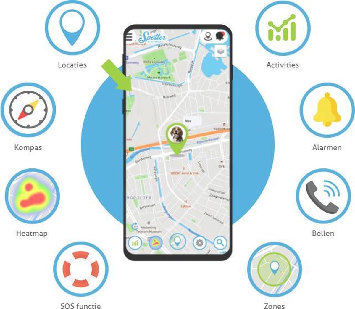 Spotter® GPS Tracker voor Honden