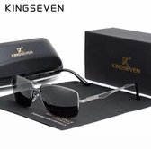 Fler® | Kingseven Zwart Grijs -Gepolariseerd - Zonnebril Heren - Sunglasses - Zomertrend