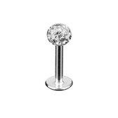 Helixpiercing kristal transparant 3mm chirurgisch staal 8mm x 1.2mm