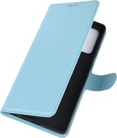 Samsung Galaxy Note20 Hoesje - Mobigear - Classic Serie - Kunstlederen Bookcase - Blauw - Hoesje Geschikt Voor Samsung Galaxy Note20